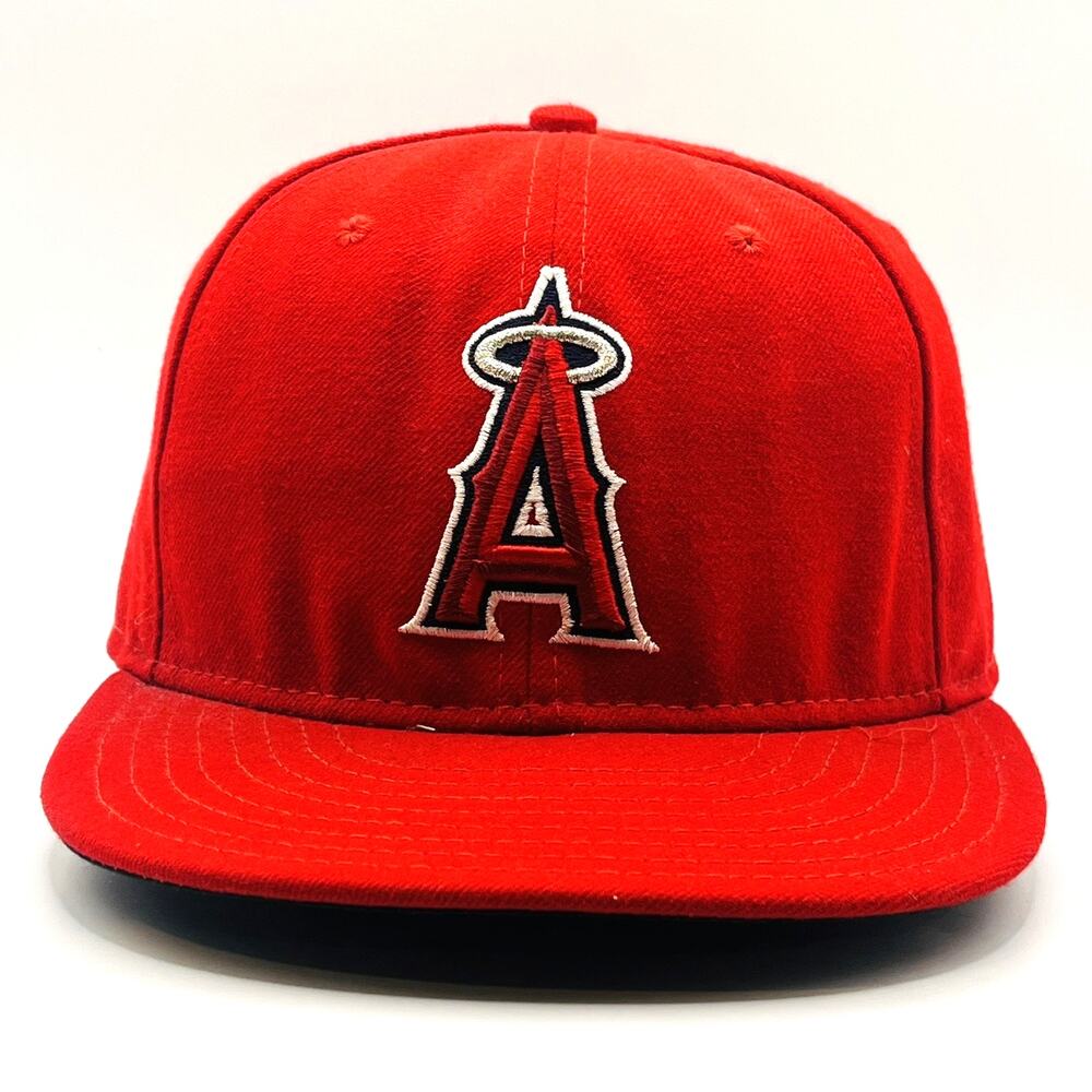 Los Angeles Angels ANA MLB Authentic New Era Fitted Cap Red Men’s Size 7 3/8
